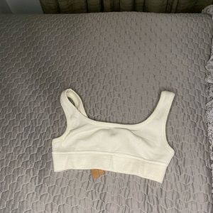 New Skims Waffle Knit Scoop Bra BONE